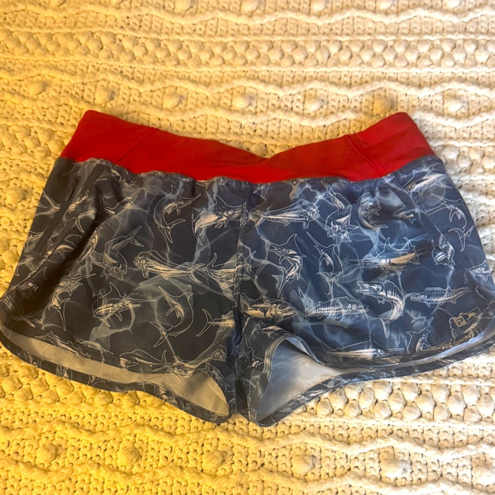 Pajar Women's Shark Pattern Shorts with Red Waistband